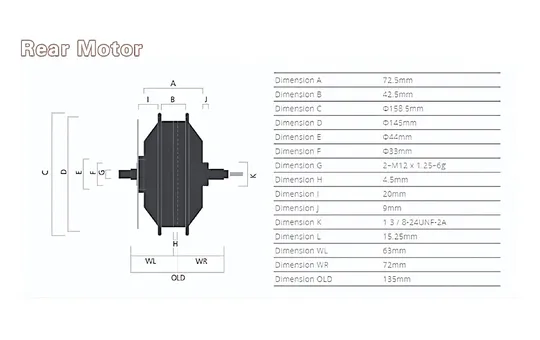 Набір для електровелосипеда Bafang RM G020.500.D - 48V 500W LCD Kunteng PAS - фото 4